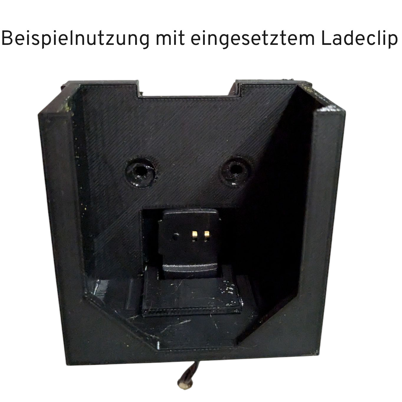 Halterung montiert mit eingesetztem Messgerät
